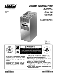Voir le document Lennox-international-inc G50UHi Manuel d'utilisateur