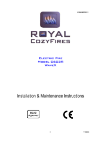 Voir le document Crosslee C603RElectricFire Manuel d'utilisateur